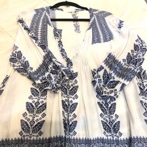 Pale sky plus size top